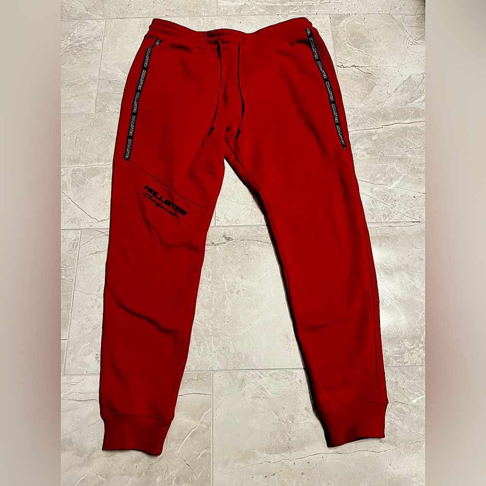 Red Hollister Fleece Joggers